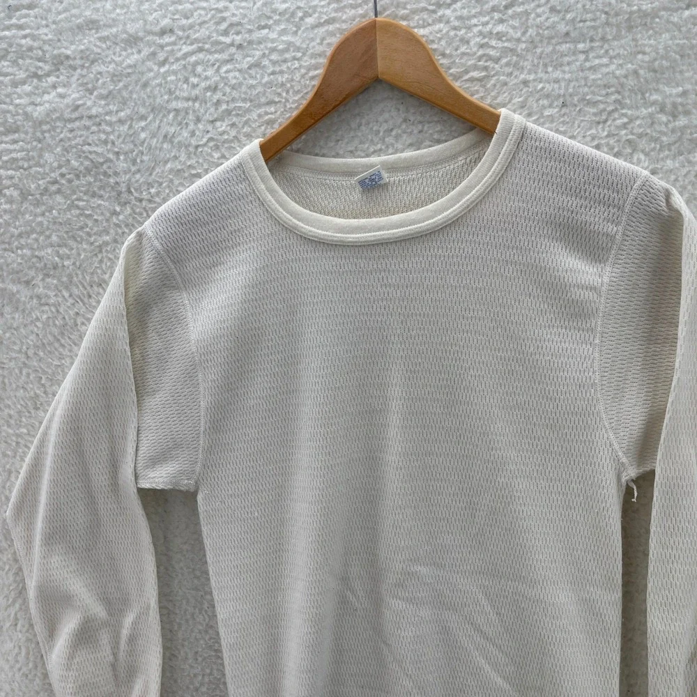 Vintage Hanes American Sportsman Shirt Mens XL White Thermal USA Made Outdoor